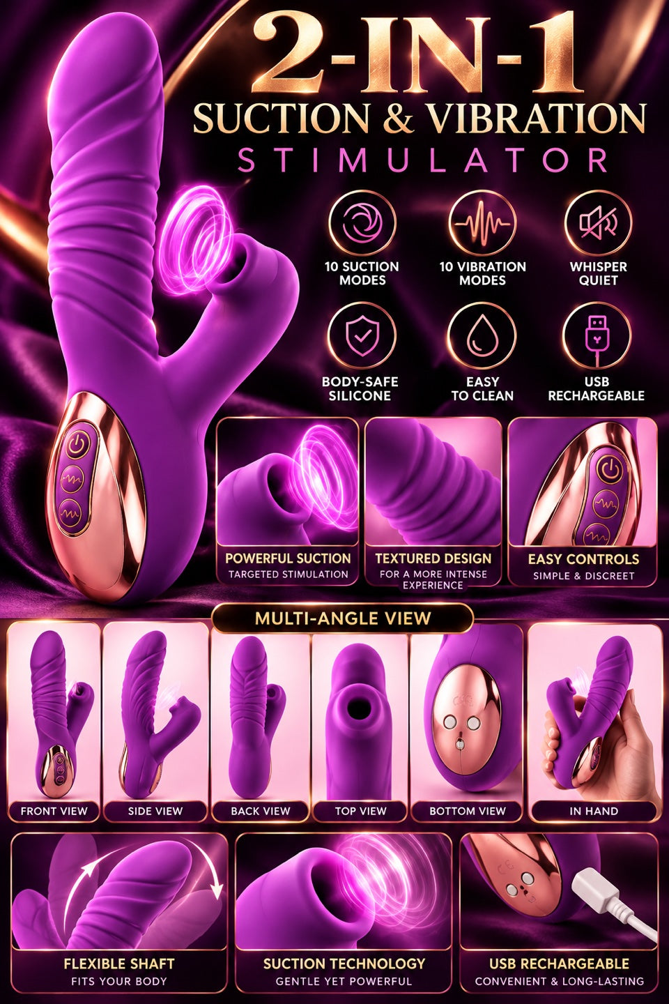 Exotic Duo - 2-in-1 Suction and Vibration Stimulator