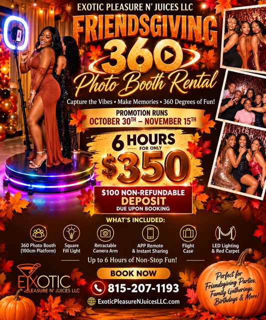 Friendsgiving 360 Photo Booth Special - 6 hours for $350, Oct 30 to Nov 15